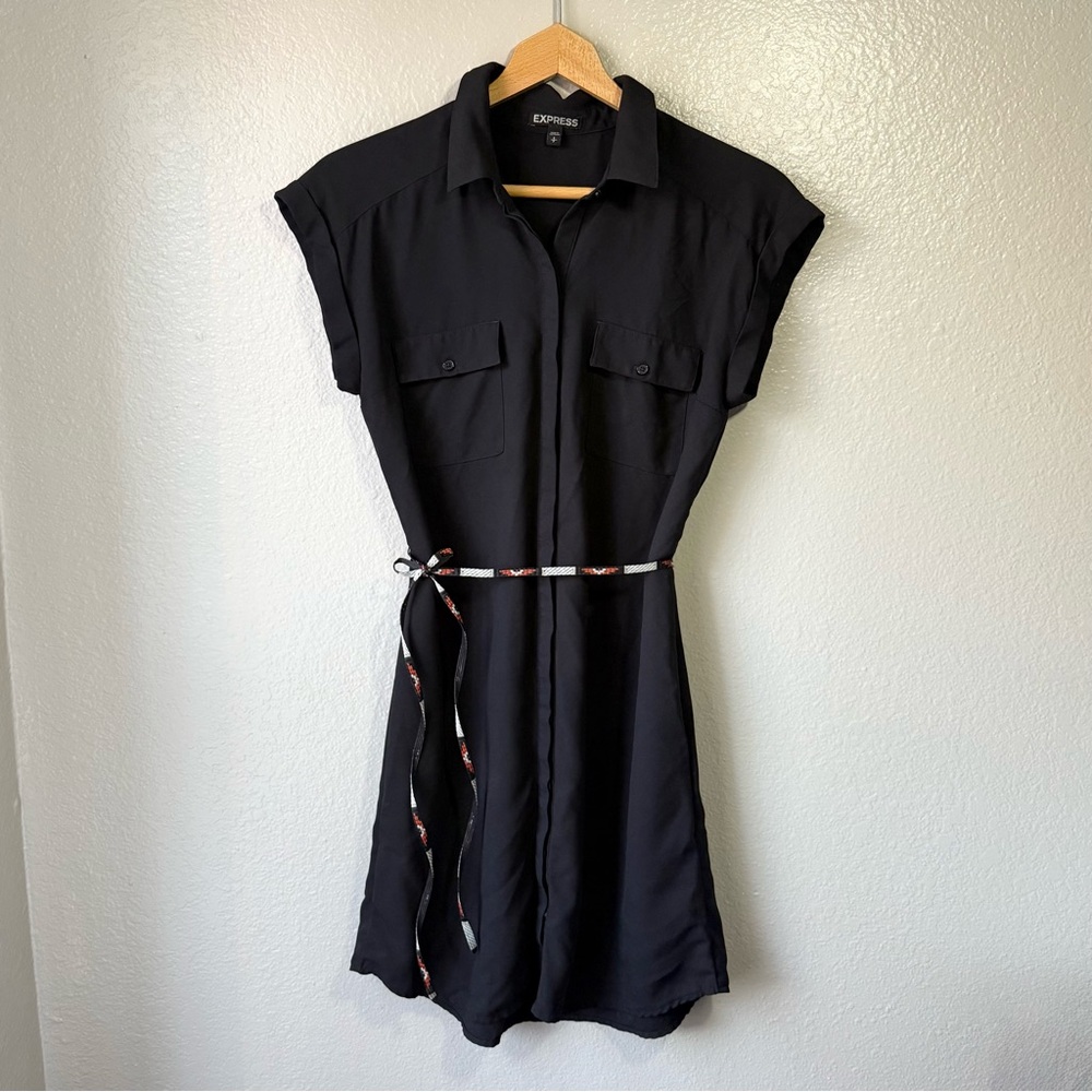 Express Black Mini Dress with Belt